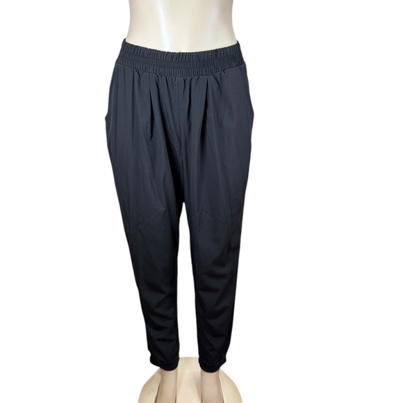 Bobeau . Black Track Pants with Elastic Waistband - Picture 1 of 8